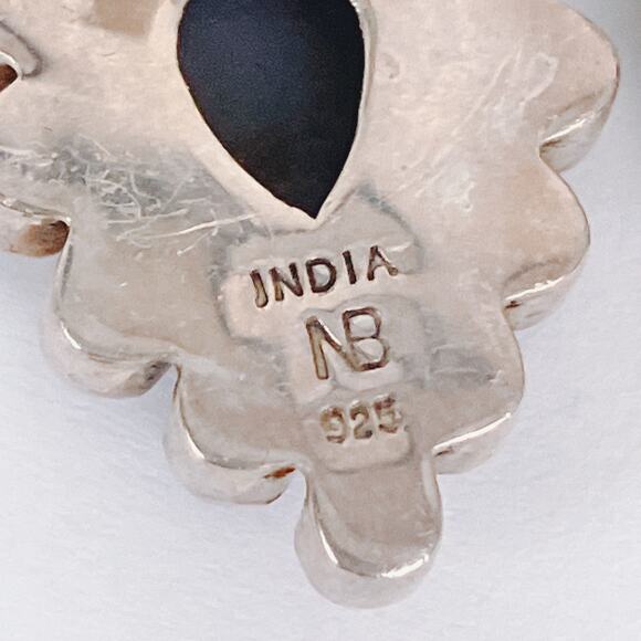 Nicky Butler Sterling Silver Druzy Gemstone Clip On Earrings Purple Boho READ - Picture 10 of 12